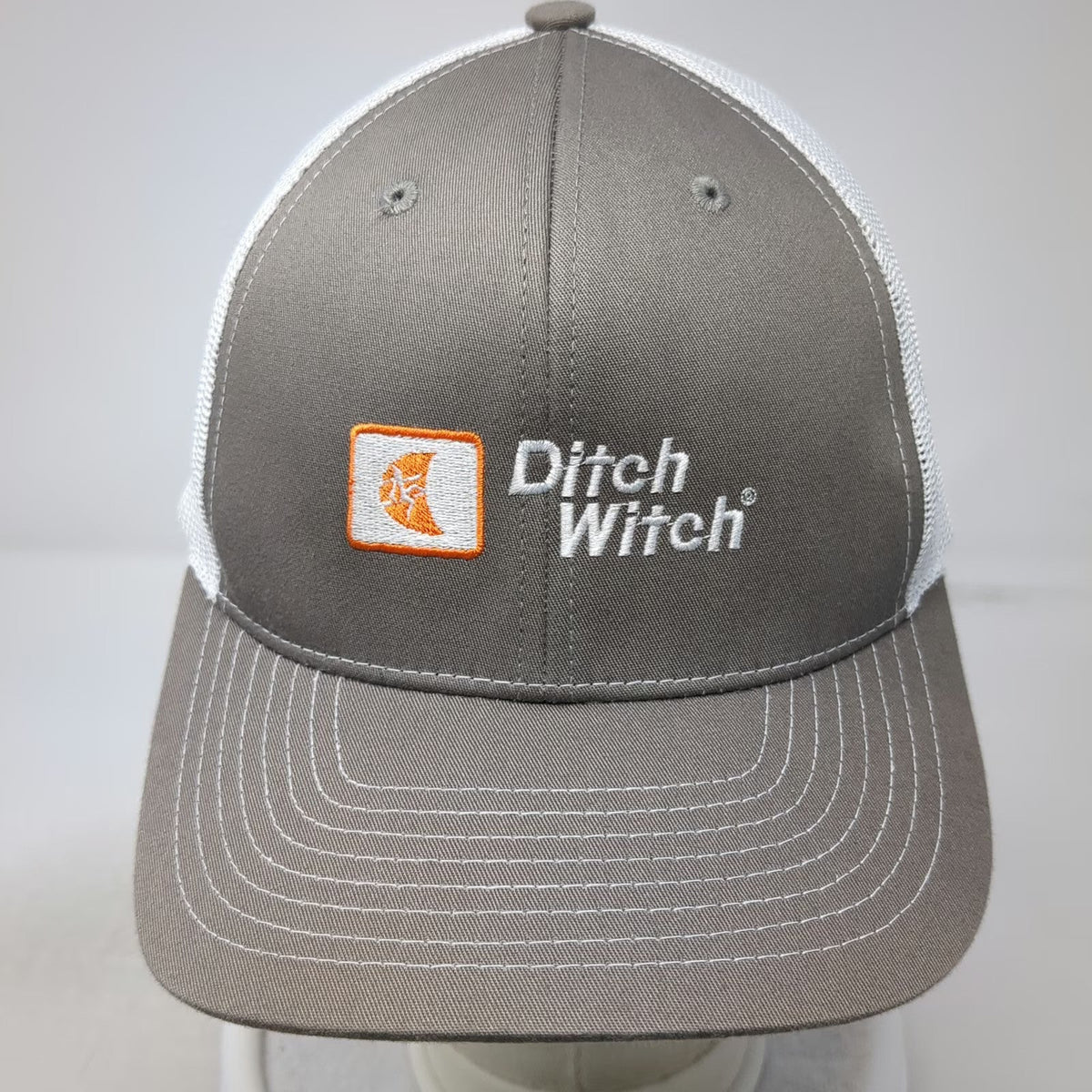 Lindo Trucker Hat Gray White One Size Mesh Snapback Ditch Witch Logo Hat