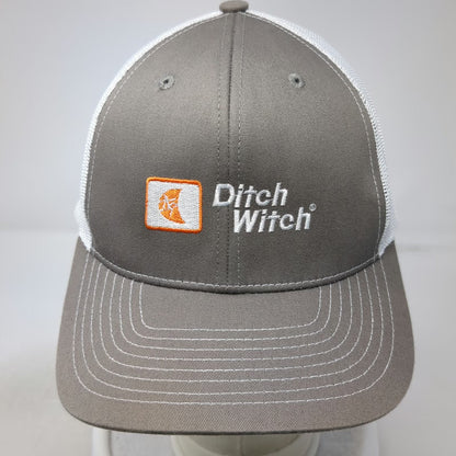 Lindo Trucker Hat Gray White One Size Mesh Snapback Ditch Witch Logo Hat