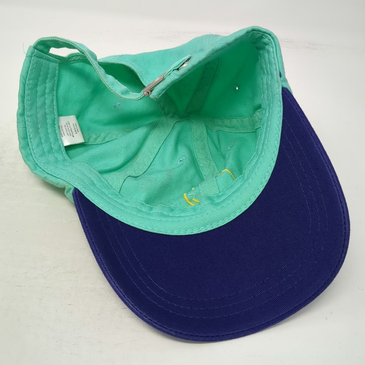 Peeps Brand Baseball Cap Green Blue One Size Cotton Slideback Mascot Hat
