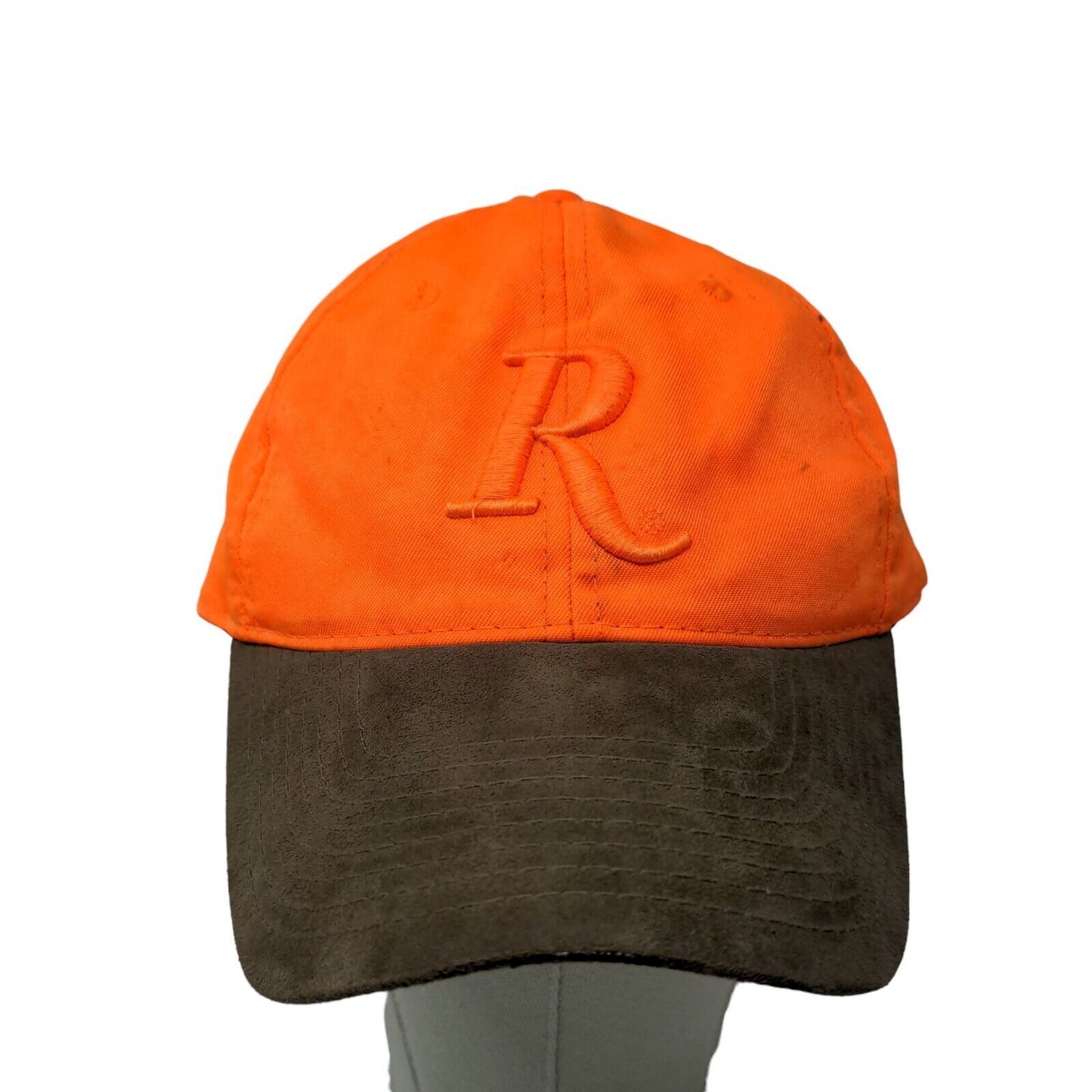 Remington Men's Strapback Hat Bright Orange Size OSFM Embroidered Logo