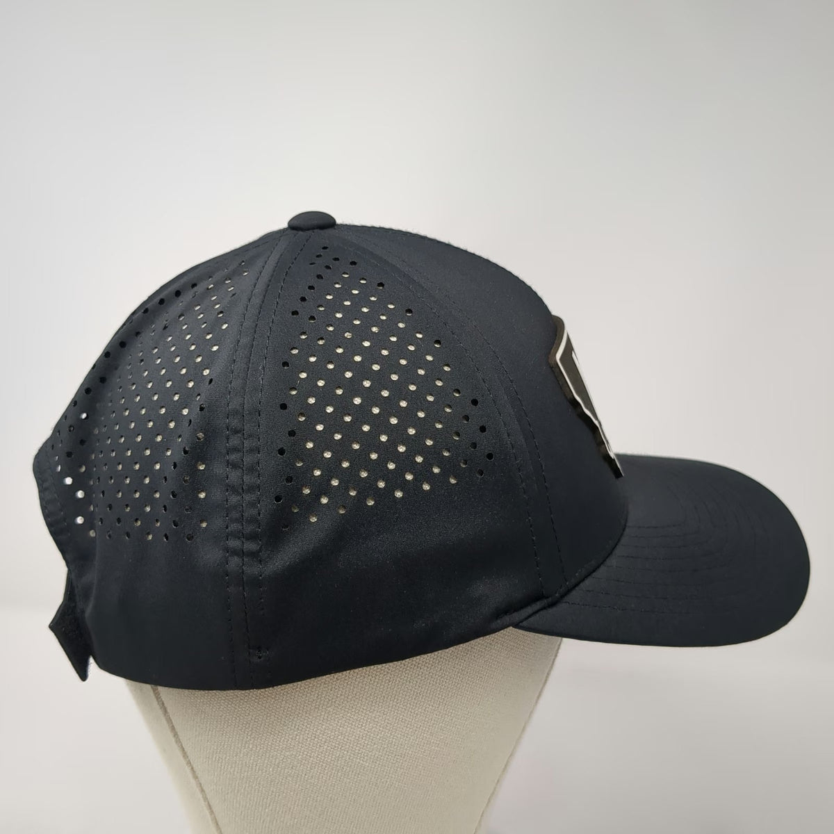 Branded Bills Baseball Cap Hat Black OSFM Strapback Perforated Montana Knife Co