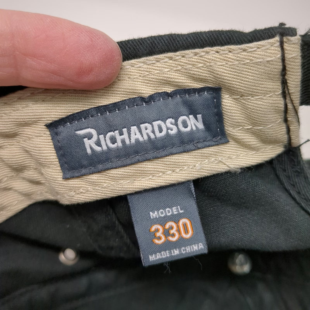 Richardson Baseball Cap Black One Size River Time Guide Service Adjustable Hat