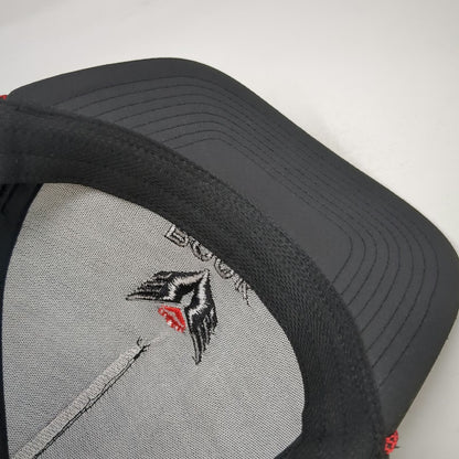 Blackhawk Trucker Hat Black One Size Red Rope Perforated Snapback Lacrosse Logo