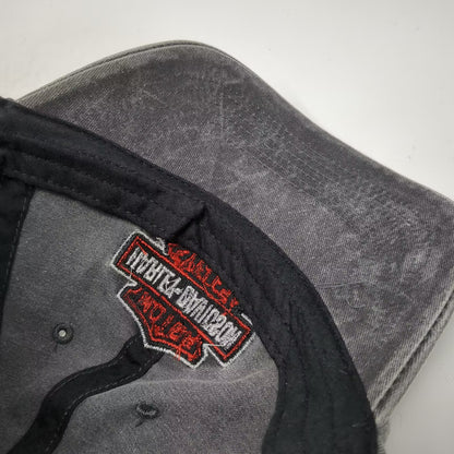 Harley-Davidson Gray Baseball Cap One Size Distressed Logo Adjustable Hat