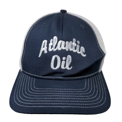 Atlantic Oil Snapback Mesh Back Trucker Hat Blue One Size Colorblock
