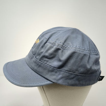 Town Talk Army Cap Blue One Size Cotton Strapback Scroll Graphic Twill Flat hat