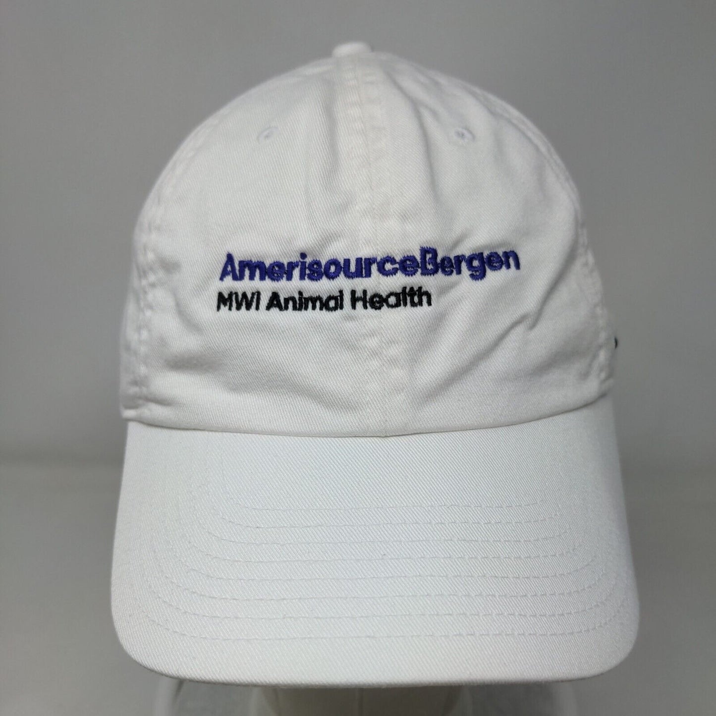 AmerisourceBergen Slideback Hat White OSFM MWI Animal Health Nike Heritage86