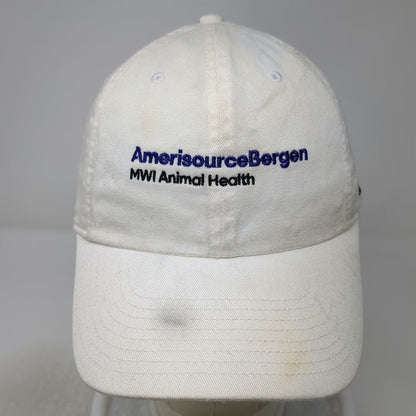 Nike Baseball Cap White One Size AmerisourceBergen MWI Animal Health Swoosh Hat