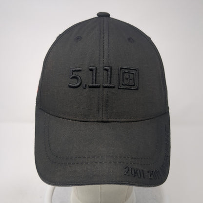 5.11 Tactical Strapback Hat Black One Size Adjustable Embroidered Logo