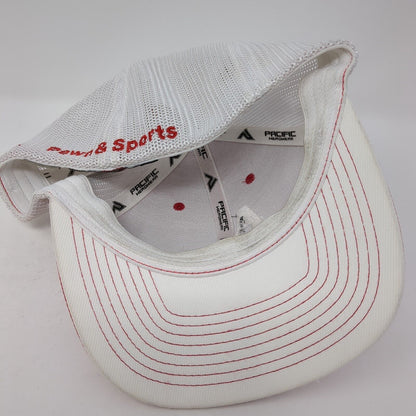 Al's Pawn & Sports Fitted Trucker Hat Red 7 3/8-8 Mesh Back Pacific Headwear