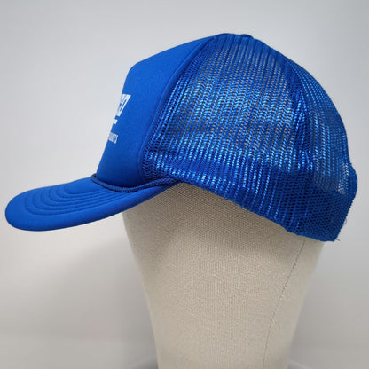 Mad Hatter Permco Blue One Size Trucker Hat Mesh Snapback Rope Foam Hydraulic