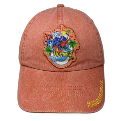 Margaritaville Baseball Cap Orange One Size Five O'Clock Somewhere Las Vegas Hat