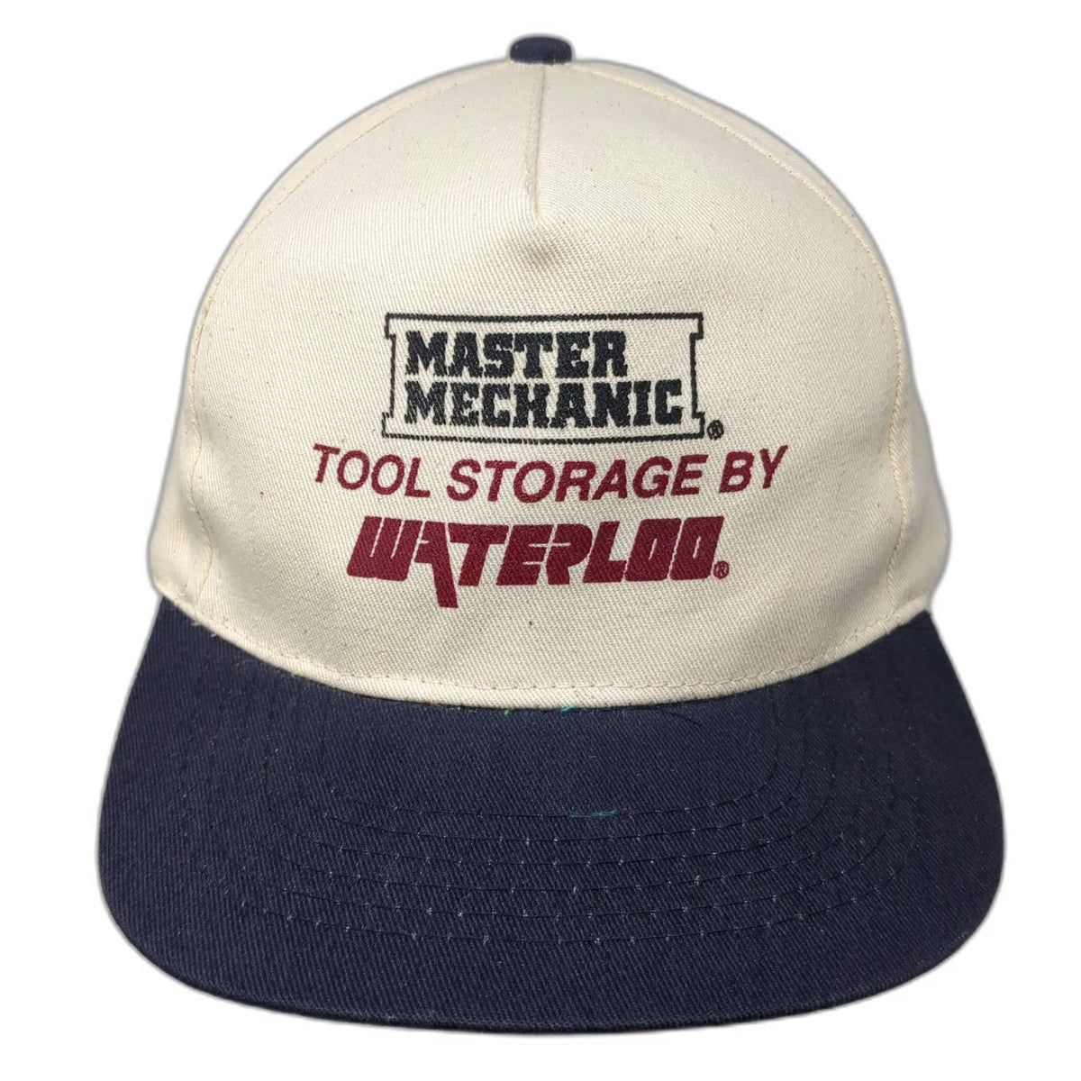 KC 5 Panel Beige Hat OSFM Master Mechanic Waterloo Tool Storage Blue Snapback