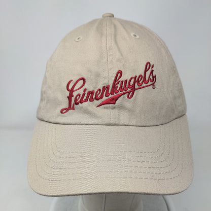 Leinenkugel's Slideback Hat Tan One Size Embroidered Adjustable 6 Panel