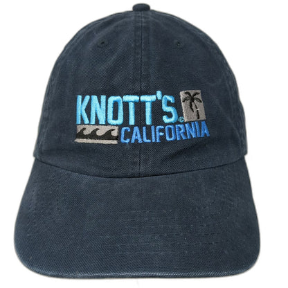 Quake City Caps Knott's California Palm Tree Wave Blue Baseball Cap One Size Hat