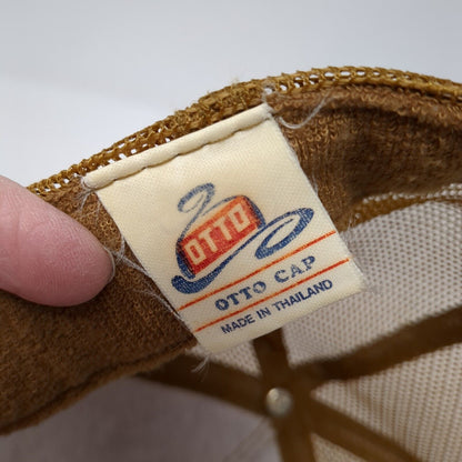 PS Producers Supply Co-Op Snapback Trucker Hat Brown OS Adjustable Rope Otto