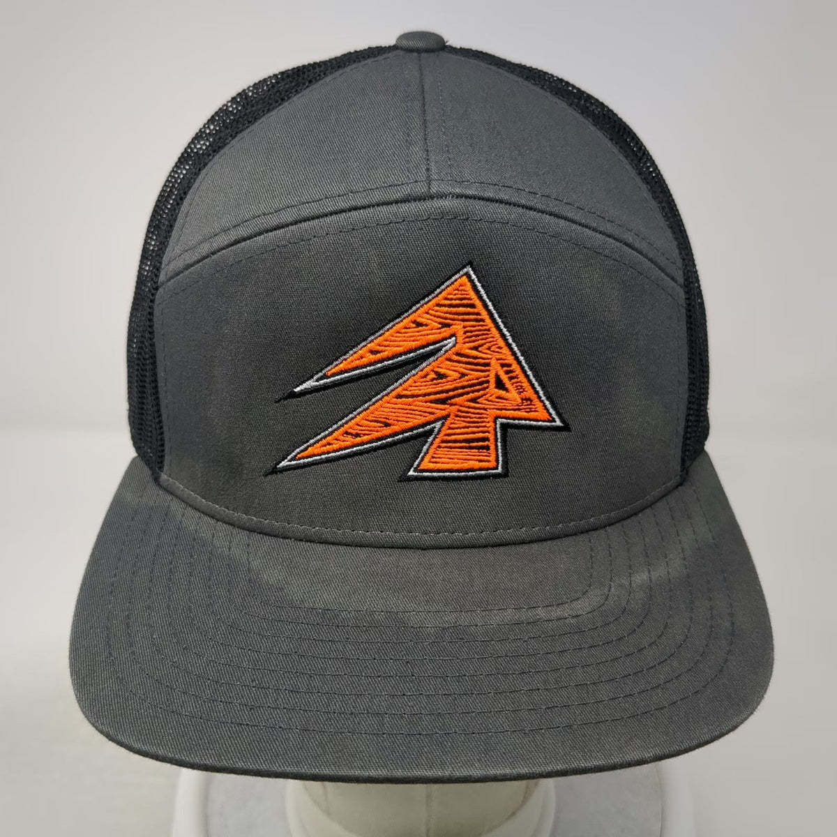 Richardson Trucker Hat Gray One Size Mesh Snapback Flat Brim Arborwear Logo