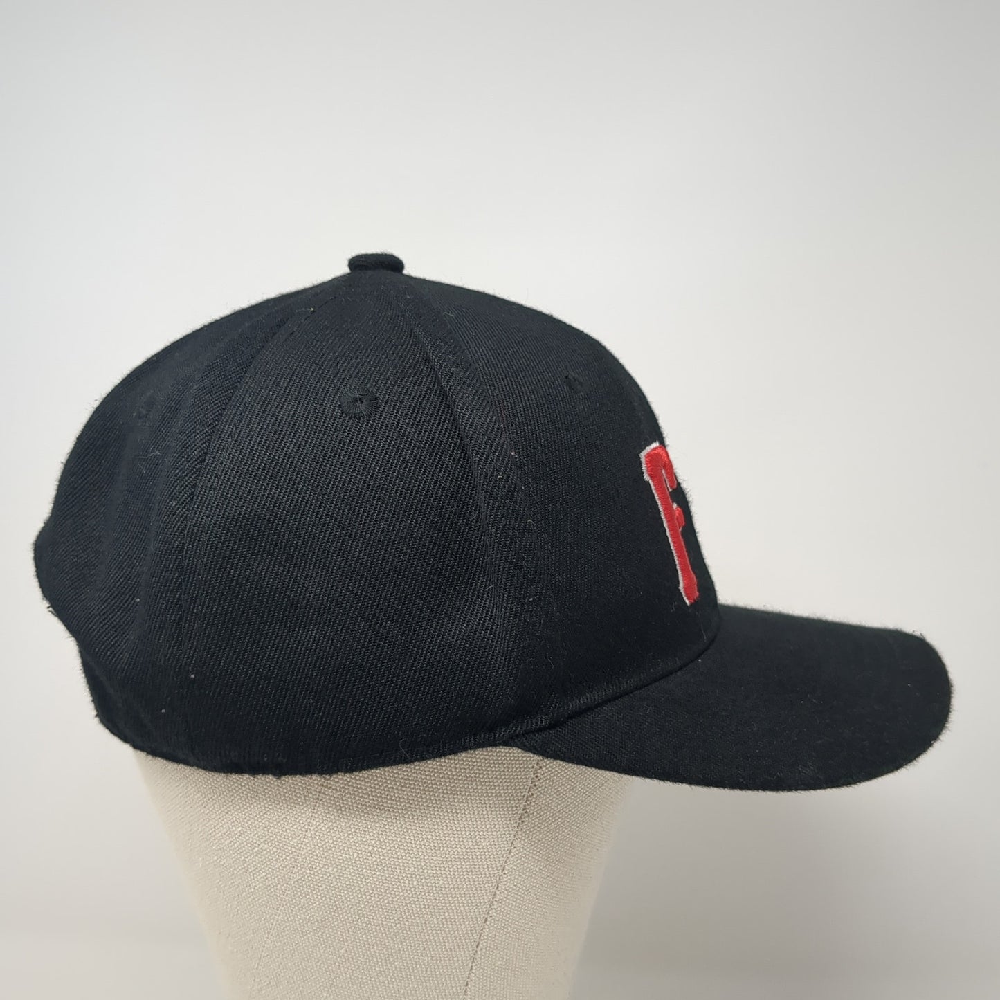 FB Snapback Hip Hop Hat Black One Size Adjustable Embroidered 6 Panel Polyester