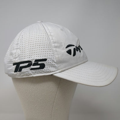 TaylorMade White Baseball Cap One Size Stealth TP5 Perforated Slideback Hat