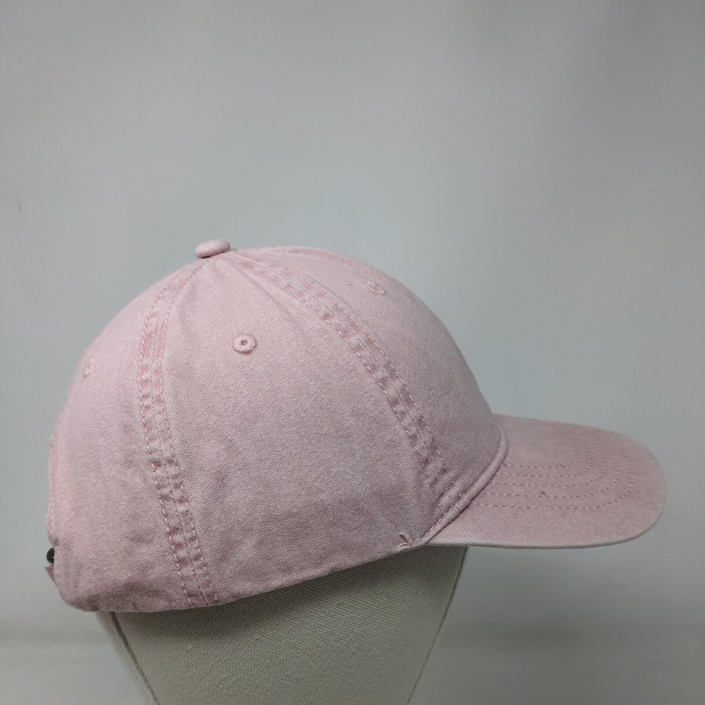 Unbranded Slideback Hat Pink OSFM Adjustable Vented Holes 6 Panel Blank