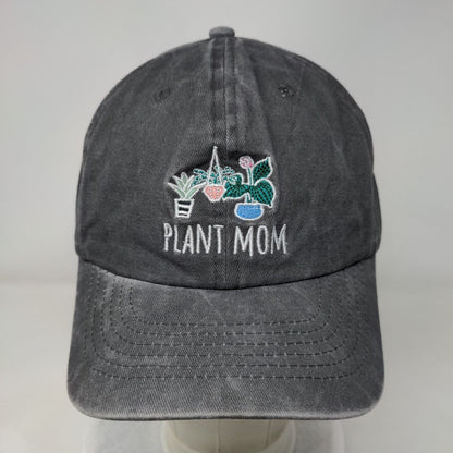 Plant Mom Slideback Hat Gray One Size Adjustable Embroidered 6 Panel Olivia Moss