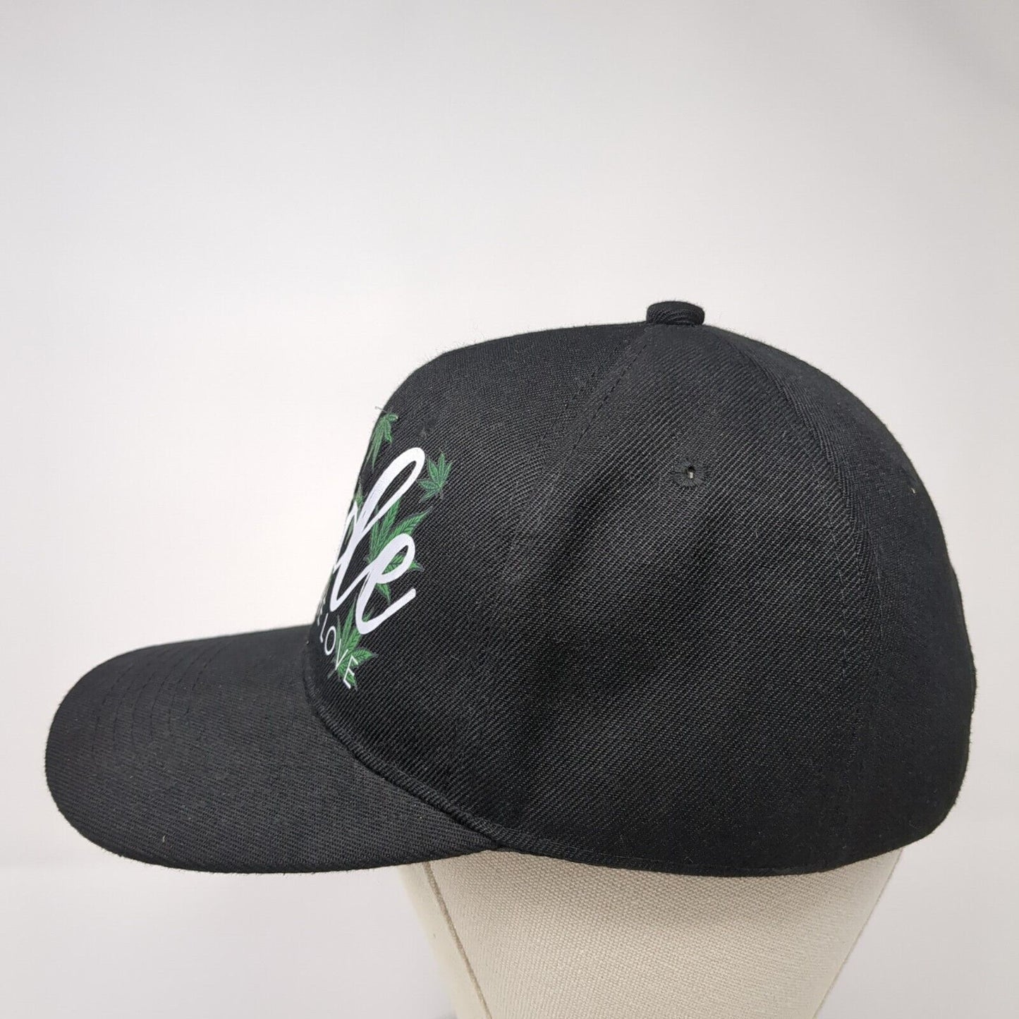 Pride Inhale The Love Cannabis Snapback Hat Black OSFA Solid Gelante