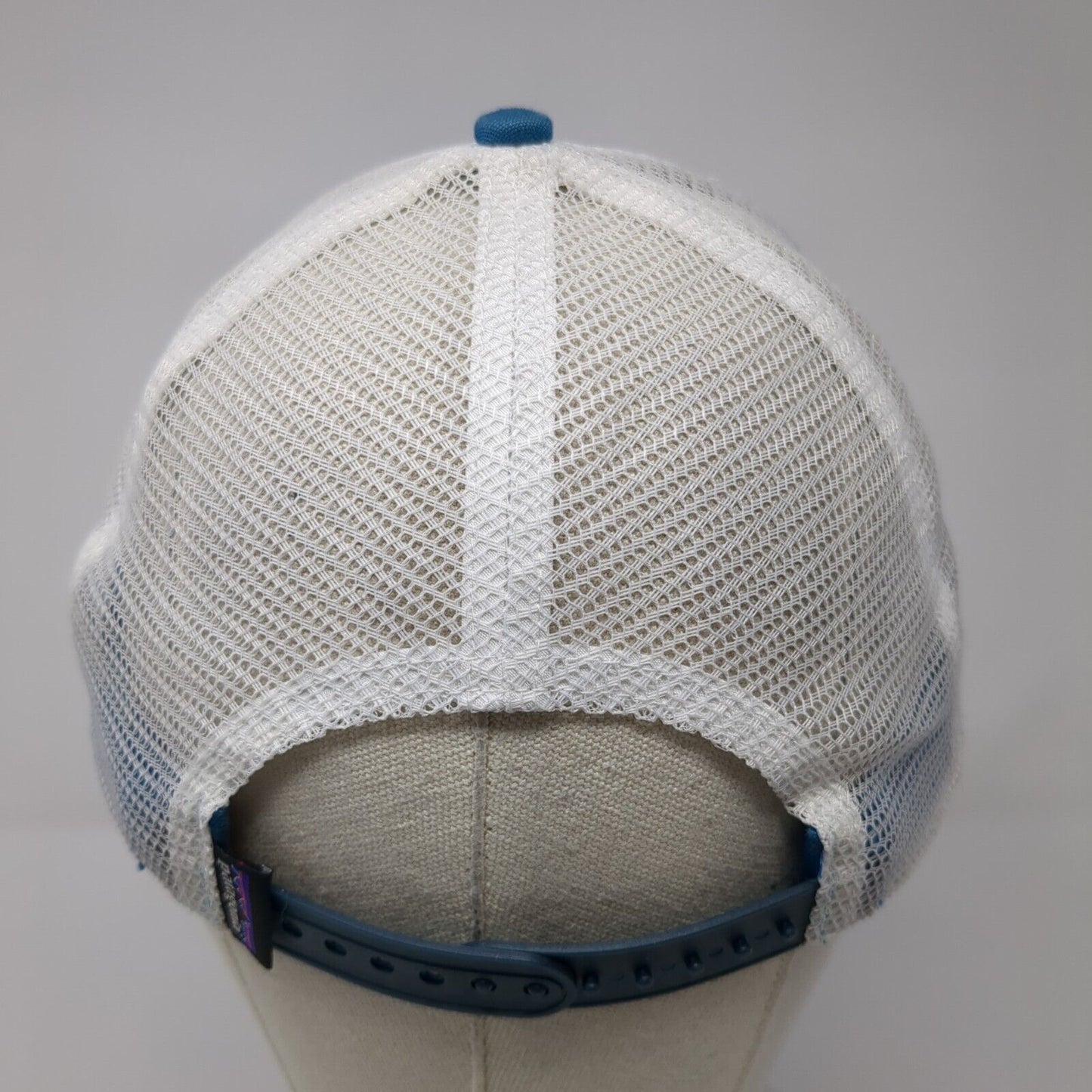 Patagonia Snapback Mesh Back Hat Blue OSFA Live Simply Embroidered Logo Guitar