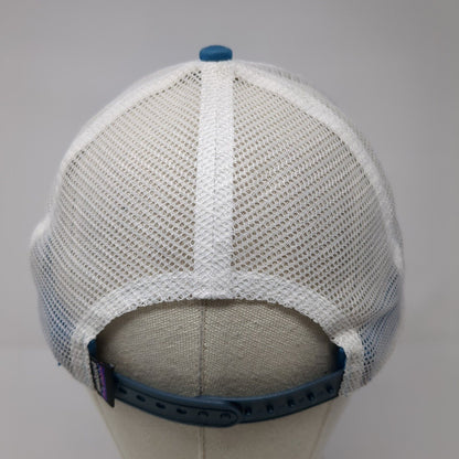 Patagonia Snapback Mesh Back Hat Blue OSFA Live Simply Embroidered Logo Guitar