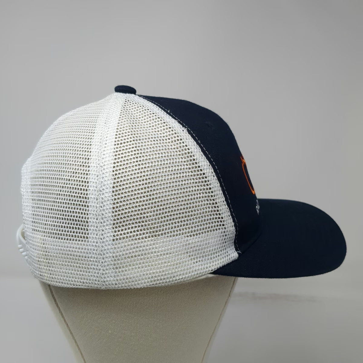 Rad Power Bikes Trucker Hat Blue Orange White One Size Mesh Back Snapback Brim