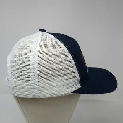 Rad Power Bikes Trucker Hat Blue Orange White One Size Mesh Back Snapback Brim