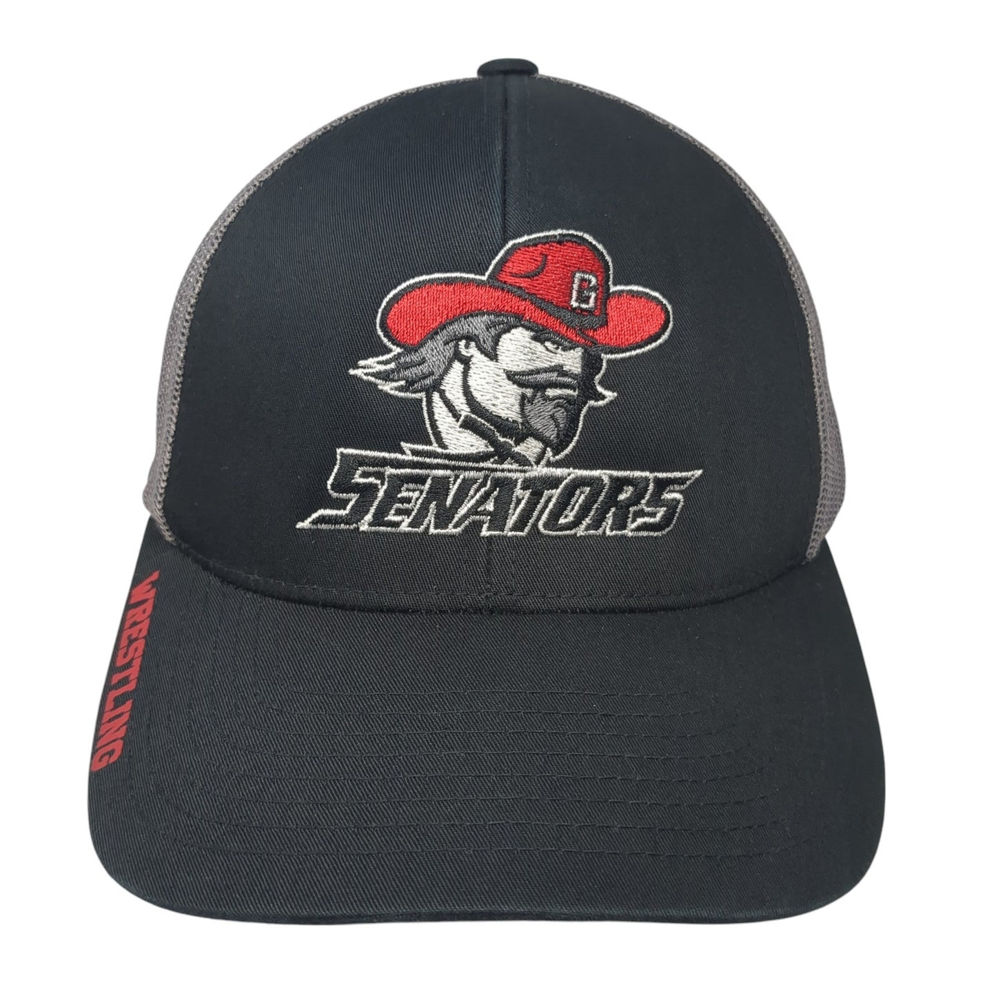 Senators Wrestling Snapback Trucker Hat Black One Size Mesh Back 6 Panel