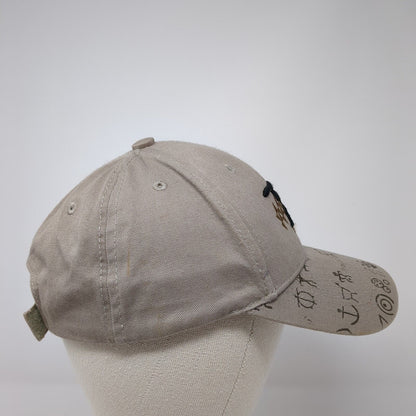 Maui Hawaii Strapback Hat Tan One Size Adjustable Embroidered Hawaiian Headwear