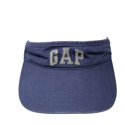 Gap Strapback Sun Visor Hat Blue M/L Adjustable Lightweight Embroidered Cotton