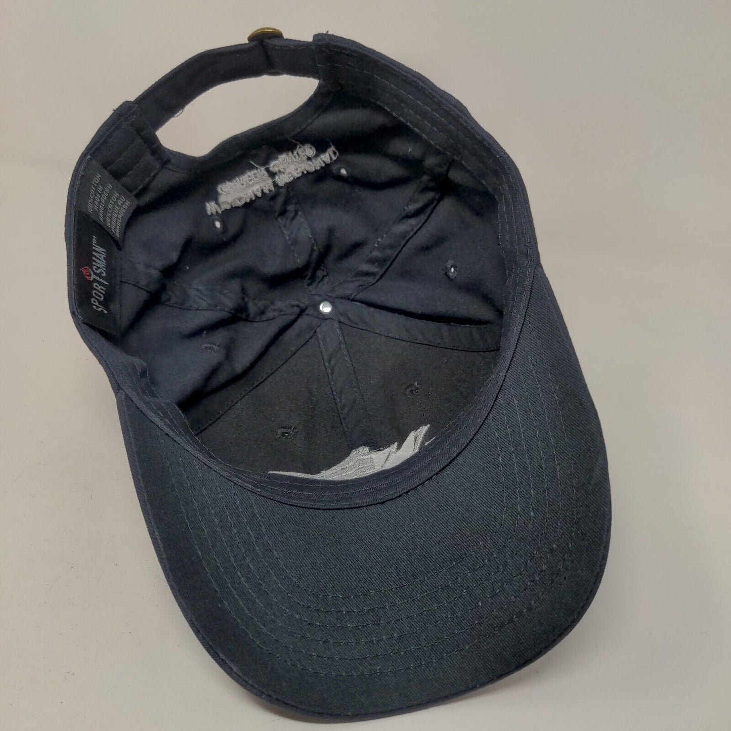 Sportsman Men's Slideback Hat Blue Adjustable Embroidered Logo Cotton