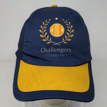 Challengers Cricket Club Strapback Hat Blue One Size Adjustable