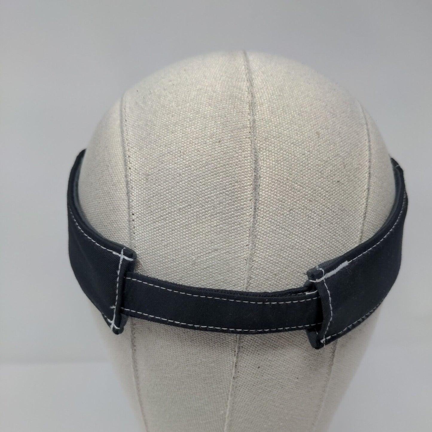 Nike Strapback Sun Visor Hat Black OSFM Embroidered Letter Dri-Fit