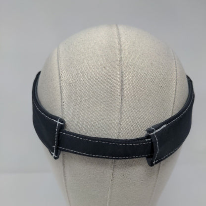 Nike Strapback Sun Visor Hat Black OSFM Embroidered Letter Dri-Fit