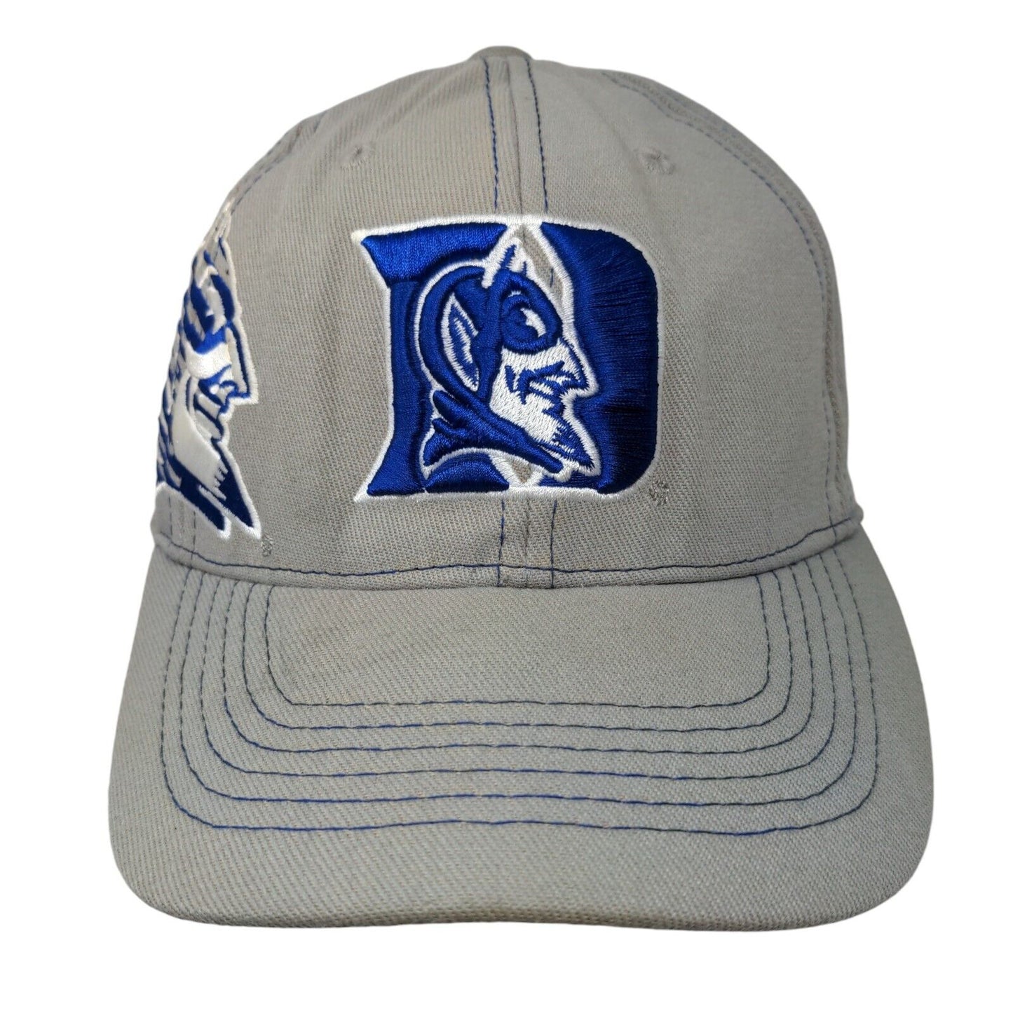 Duke Blue Devils Fitted Hat Gray OSFA Embroidered Logo Hit Top of the World