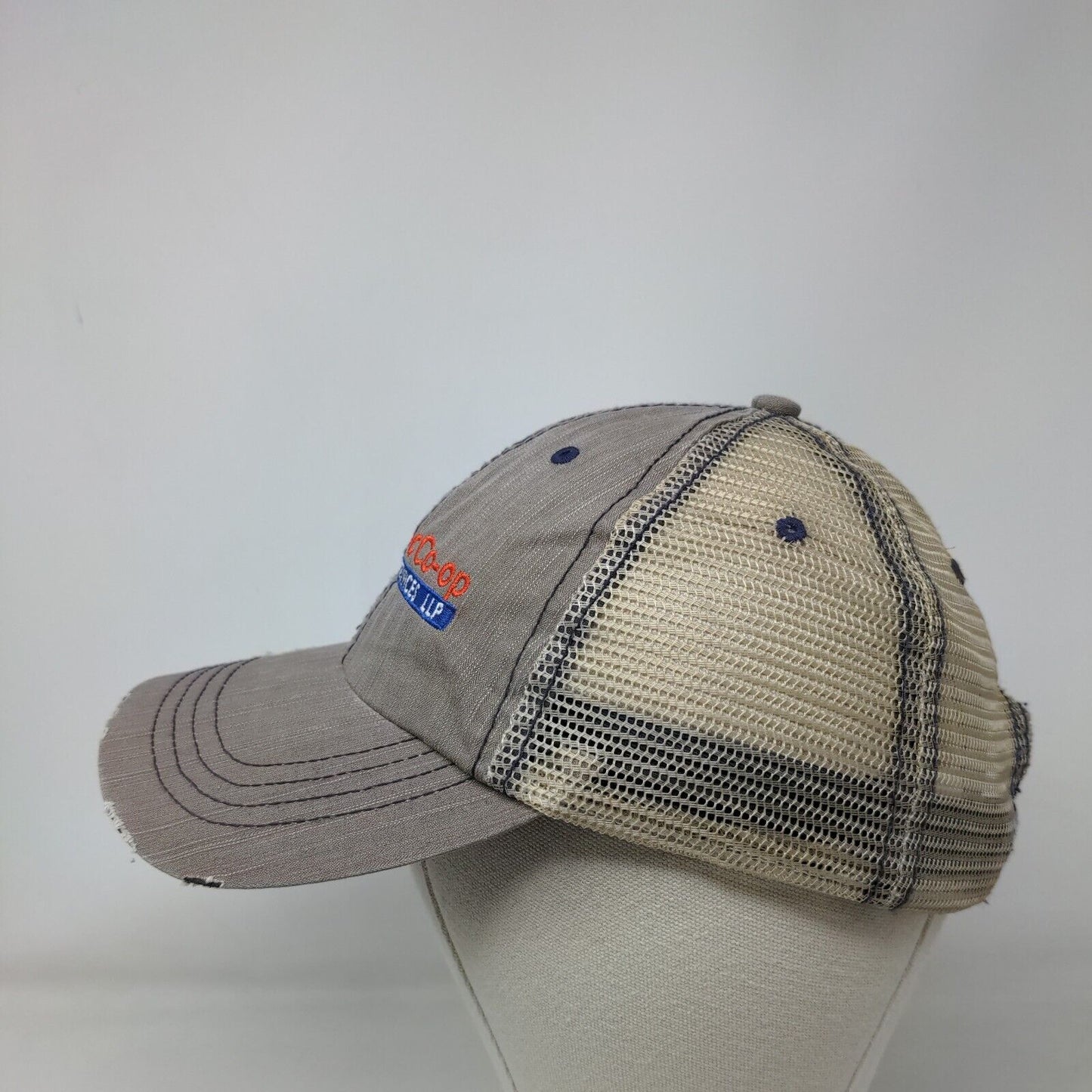 United Co-Op AG Services LLP Strapback Trucker Hat Gray OSFA Mesh Back