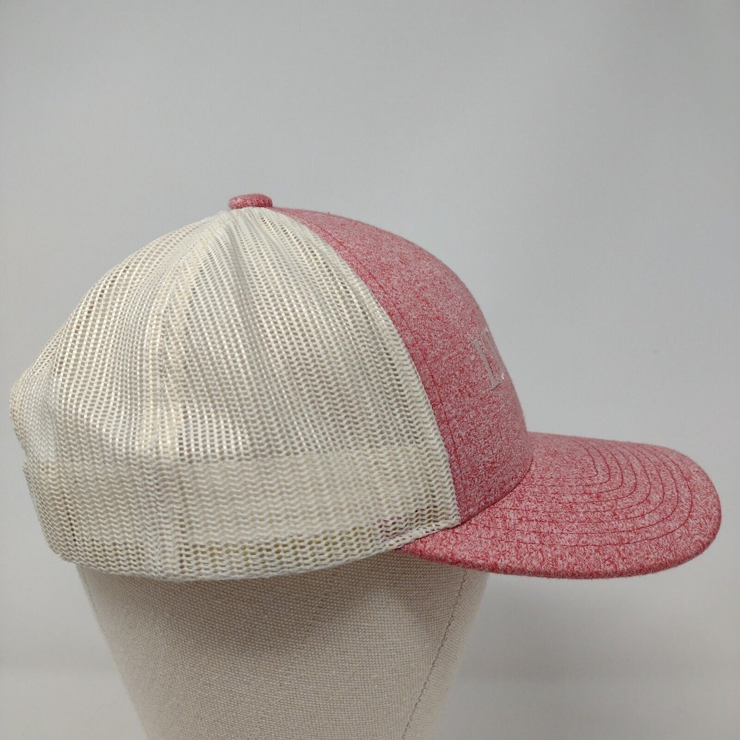 ID Golf Snapback Trucker Hat Red M/L Adjustable Mesh Back 6 Panel Richardson