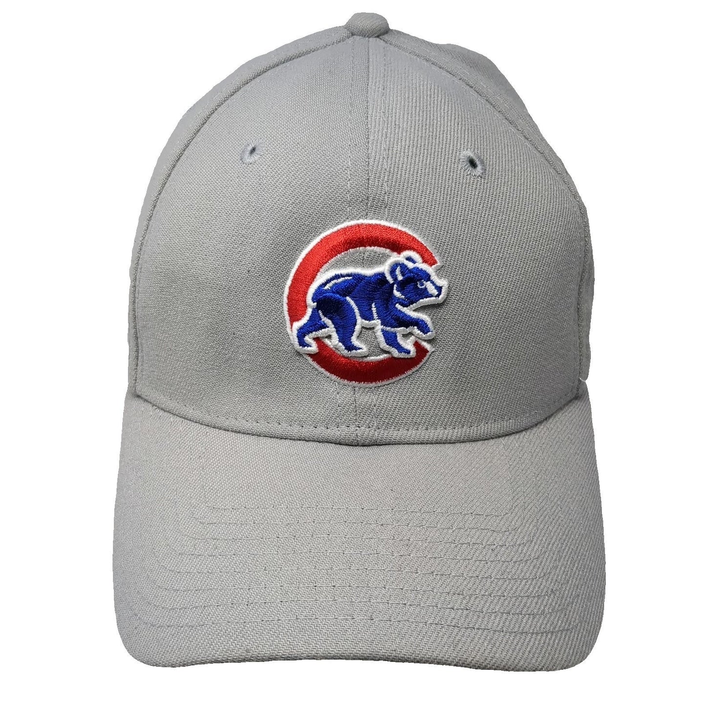 New Era Chicago Cubs MLB Baseball Cap Gray M 39THIRTY Stretch Fit Curved Brim