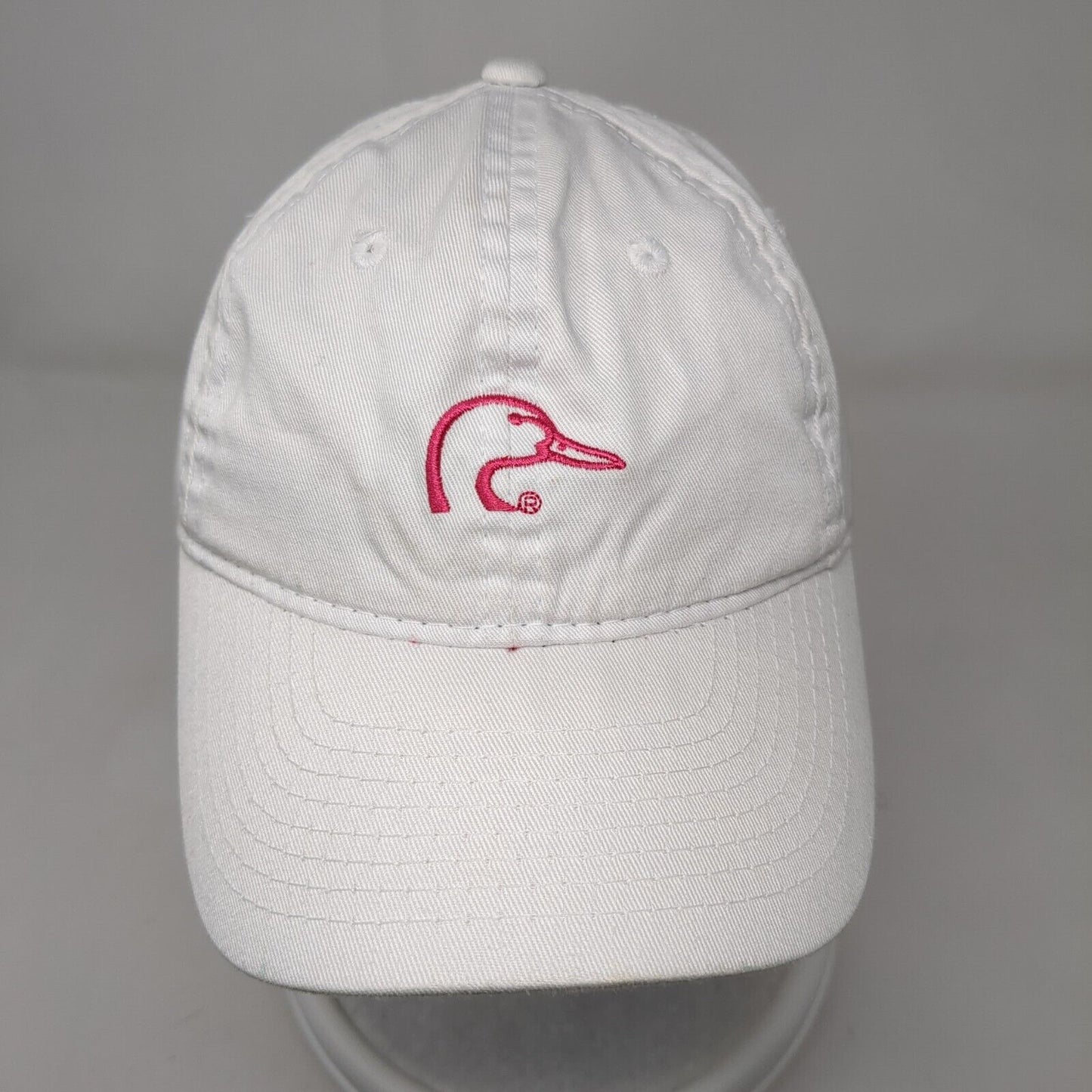 Ducks Unlimited Strapback Hat White One Size Embroidered Outdoor Cap