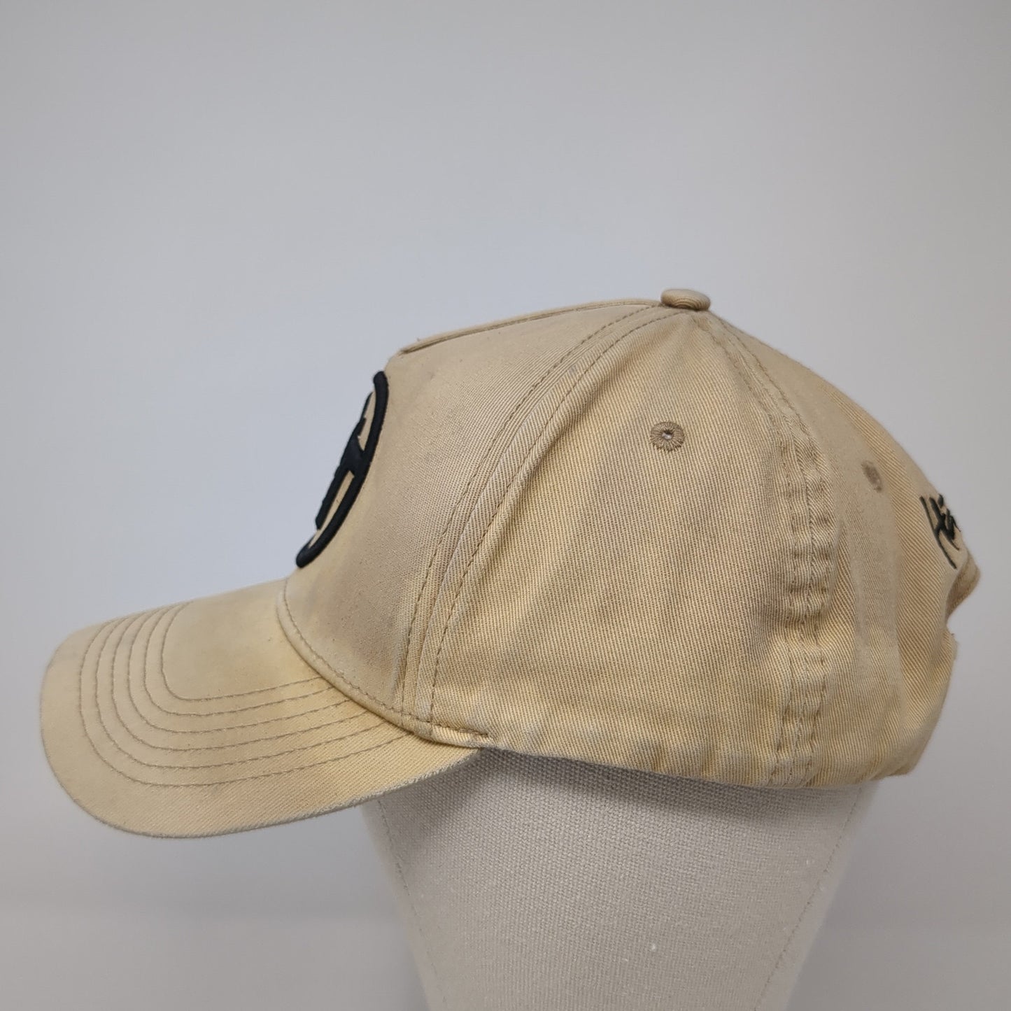 HT Hard Tuned Toddler Snapback Hat Beige One Size Adjustable Embroidered 6 Panel