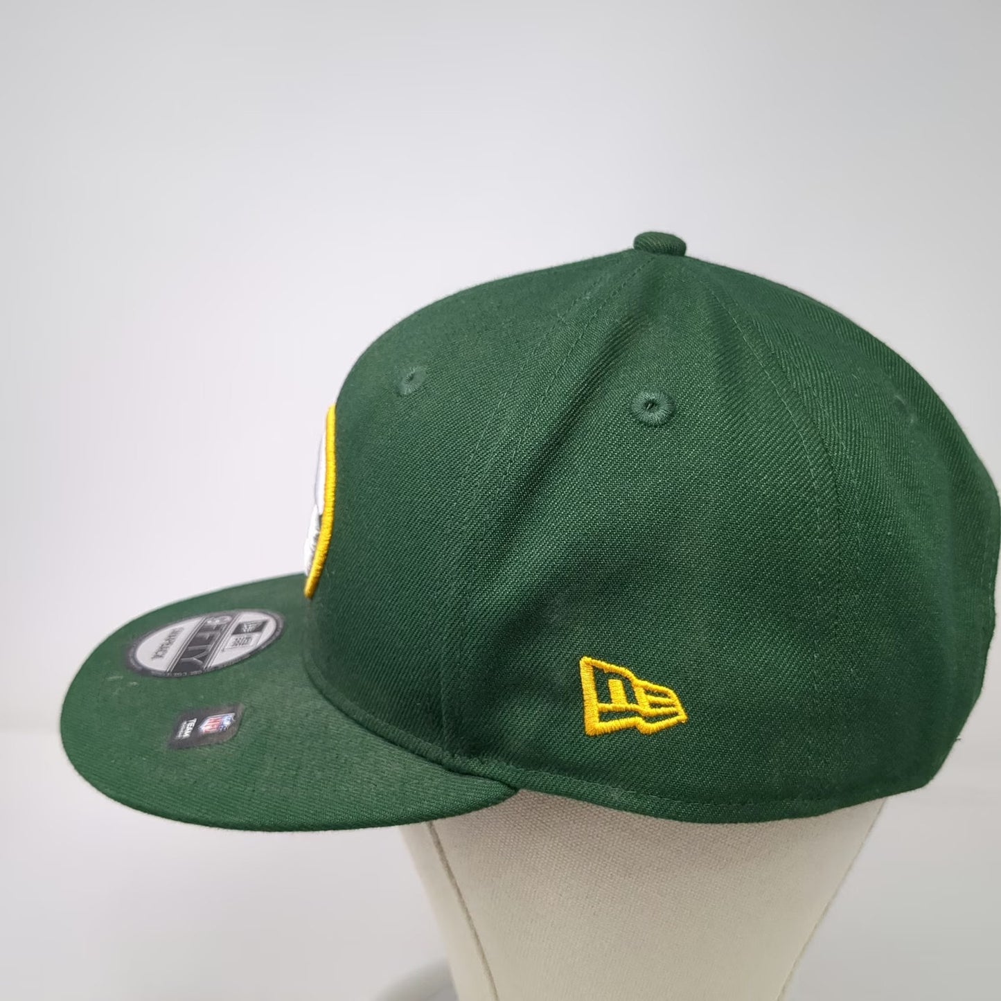 Green Bay Packers NFL New Era Snapback Hat Green One Size 9FIFTY Gray Undervisor