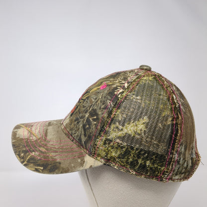 Wild Strapback Mesh Back Trucker Hat Camo One Size Hunting Signatures