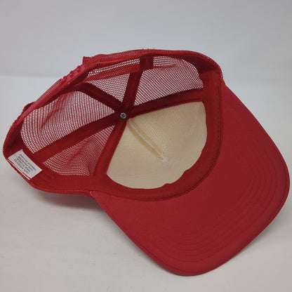 Just A Kid From Kansas City Snapback Rope Trucker Hat Red One Size