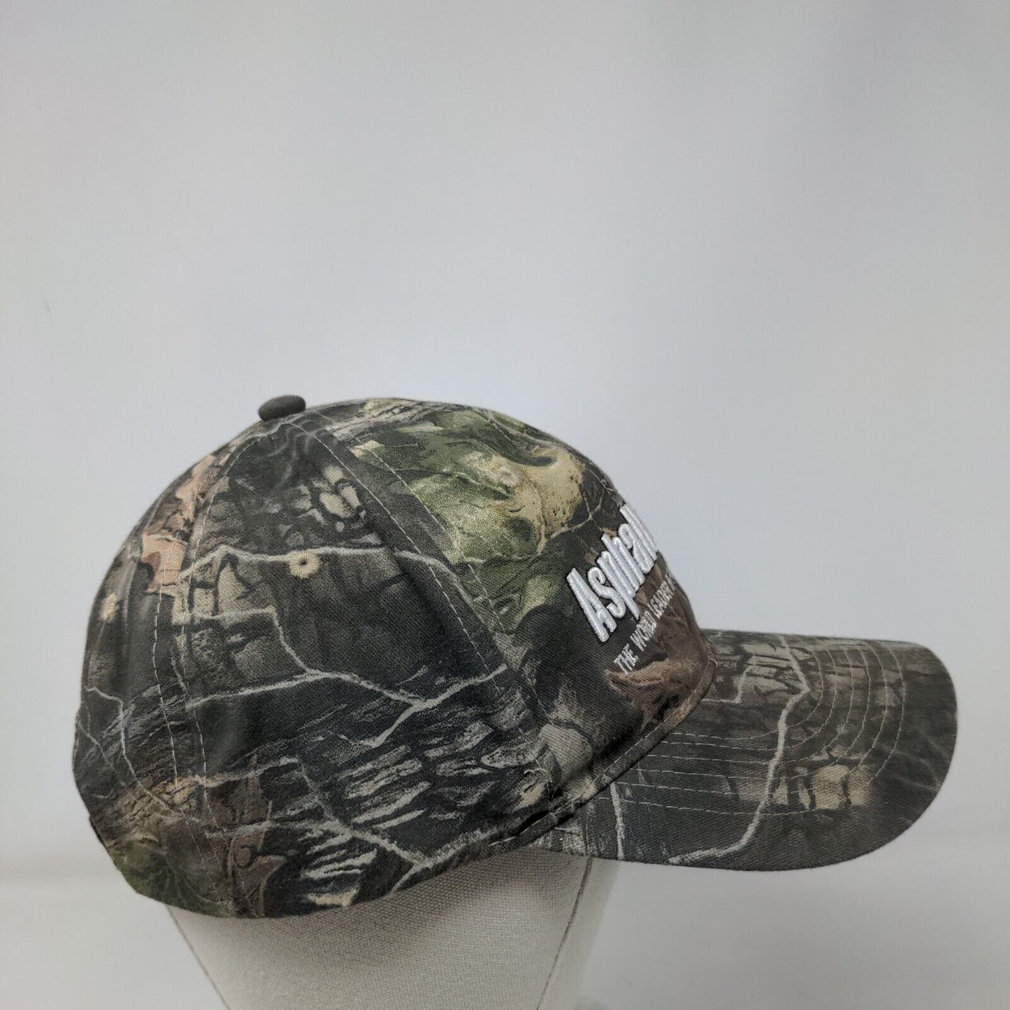Asphalt Zipper Strapback Hat Camo One Size Embroidered 6 Panel