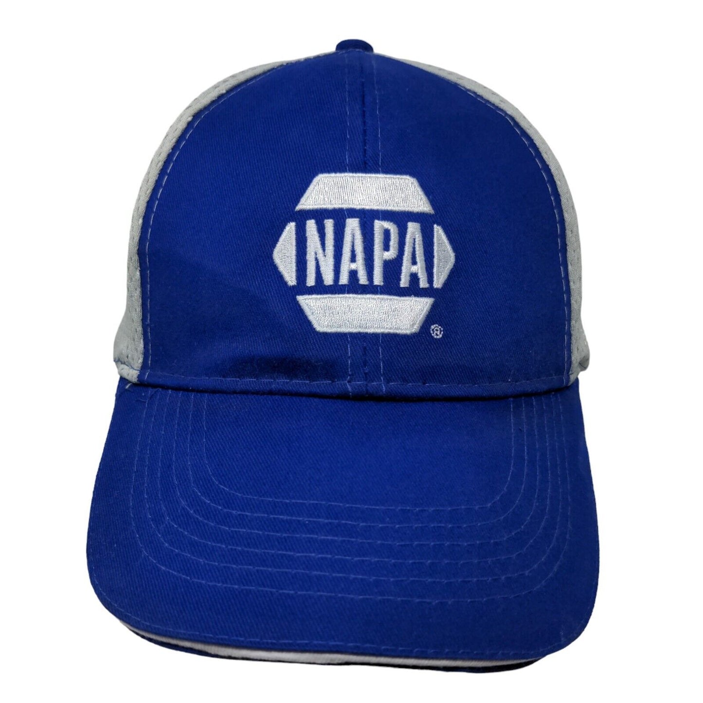 NAPA Auto Parts Men's Strapback Mesh Back Hat Blue Gray Intrepid Fallen Heroes