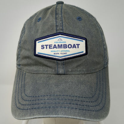 American Dry Goods Baseball Cap Blue One Size Steamboat Colorado Mountain Hat