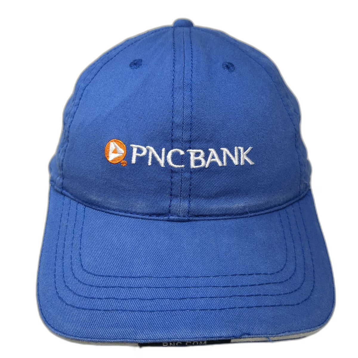 PNC Bank Baseball Cap Blue One Size Adjustable Cotton Sandwich Brim Logo Hat